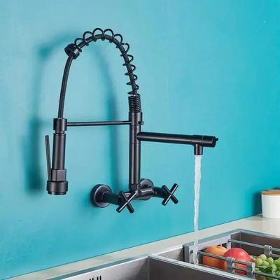 Robinet cuisine douchette mural 3 voies avec jet modulable