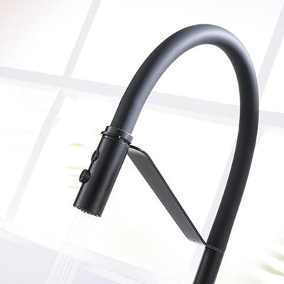 Robinet cuisine rabattable col de cygne rabattable pour évier sous fenêtre avec douchette extensible et 2 jets de pulvérisation ajustables