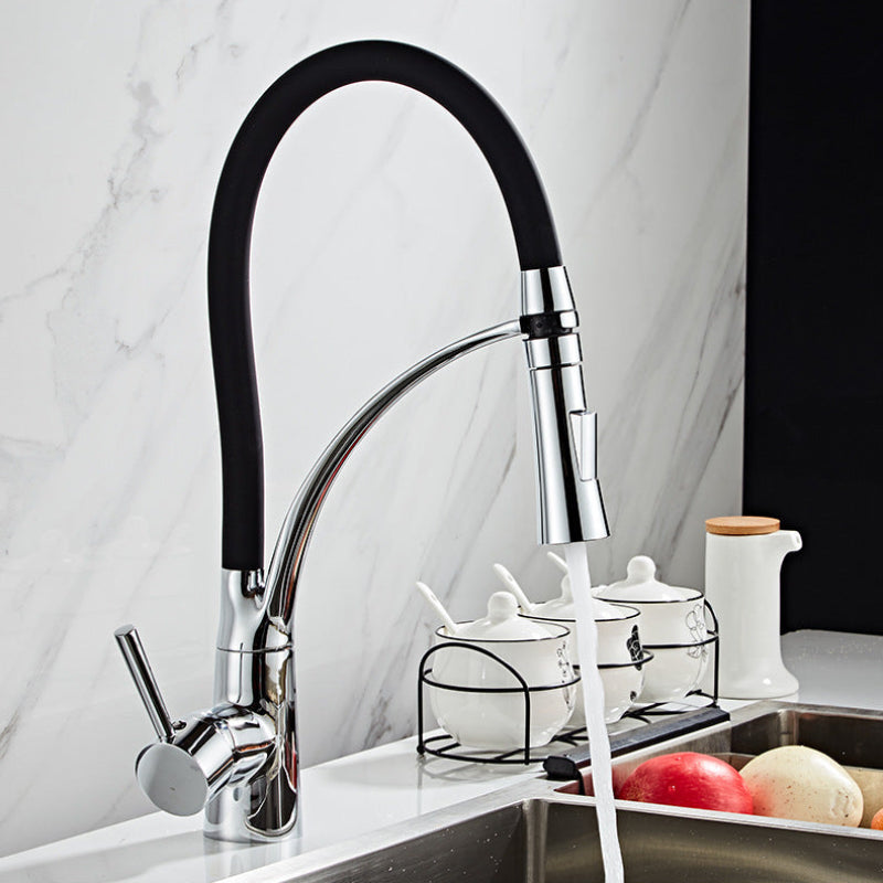 Robinet de cuisine flexible en laiton