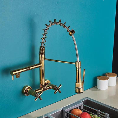 Robinet cuisine douchette mural 3 voies avec jet modulable